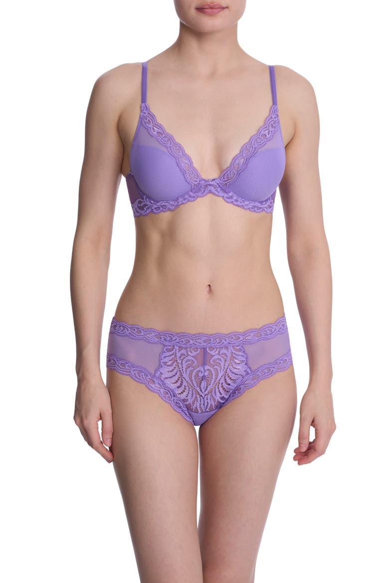 Feathers Hipster Briefs, Alternate, color, VIOLET BLUE