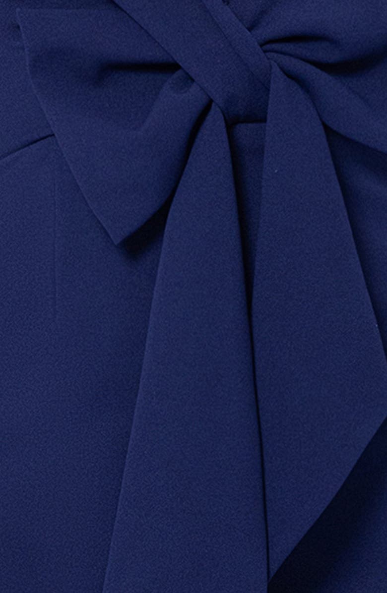 Betsy & Adam Bow Strapless Scuba Knit Cocktail Dress, Alternate, color,