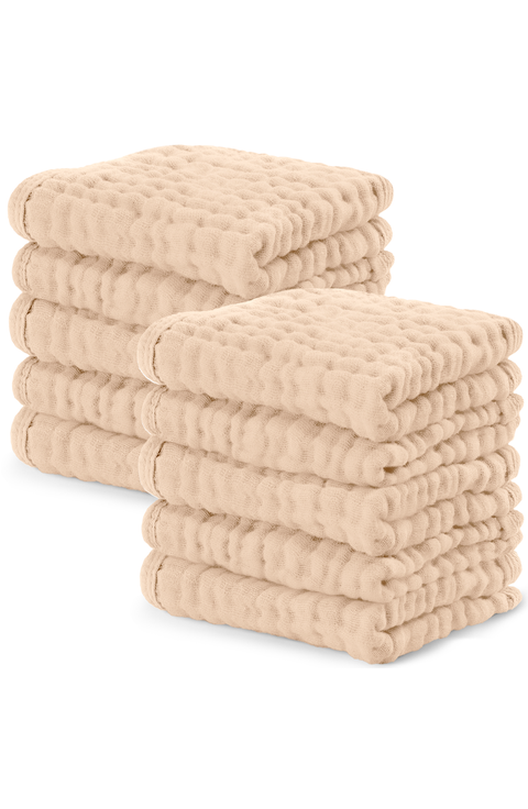 Muslin Washcloths - Pack of 10
