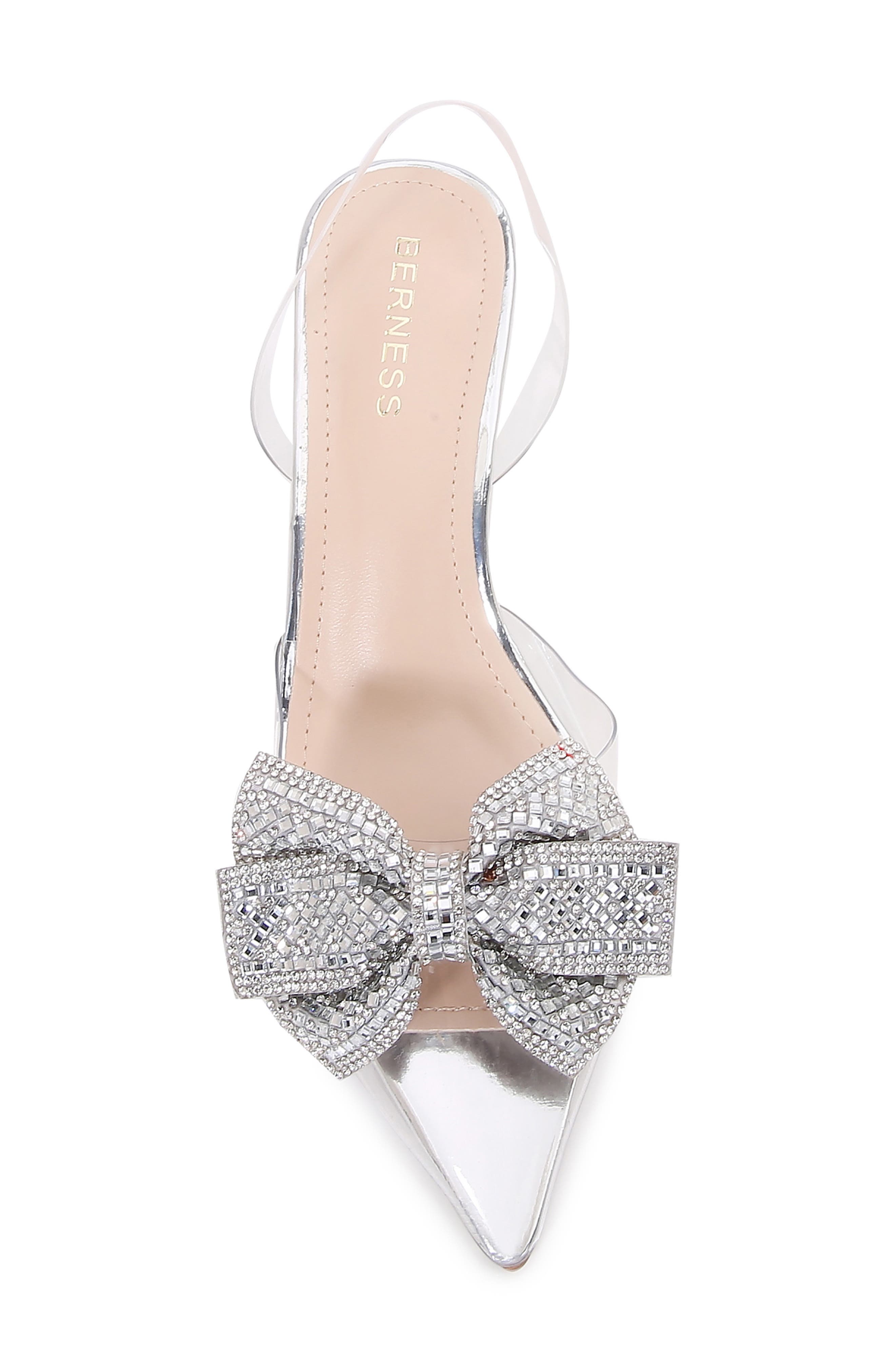 Ninetta Clear Kitten Heel Pump, Alternate, color, SILVER