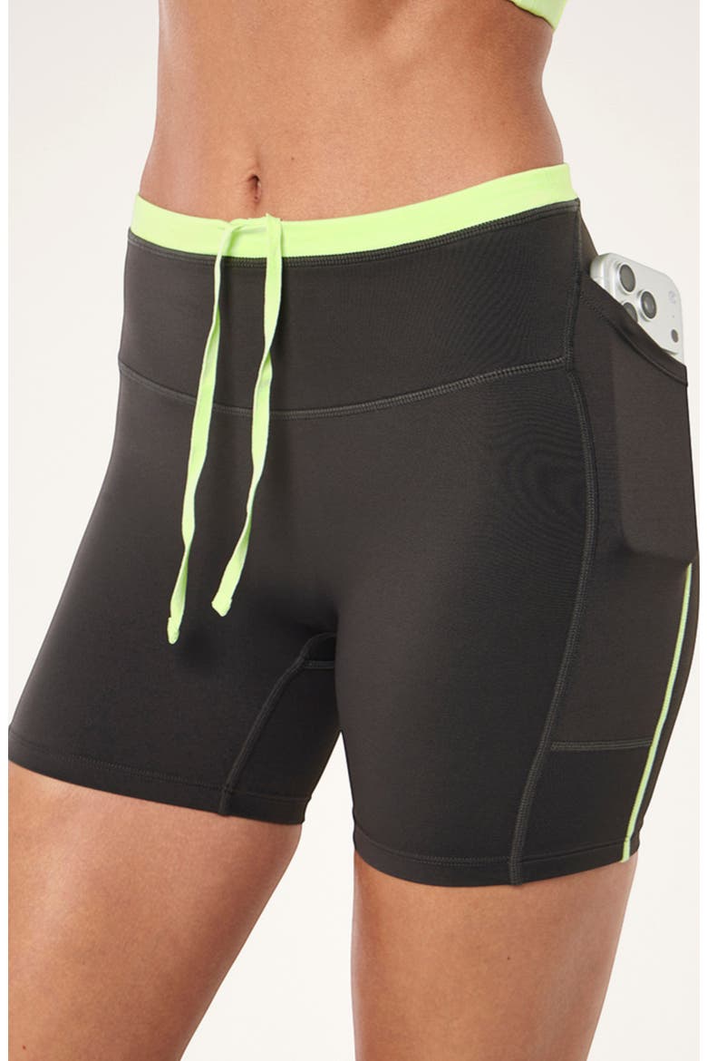 Rapid Bike Shorts, Alternate, color, CAVIAR/ WASHED LIME