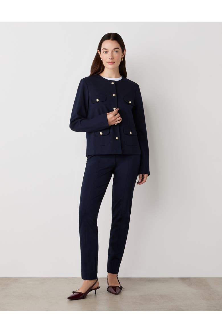 Imogen Ponte Jersey Jacket, Alternate, color, Navy