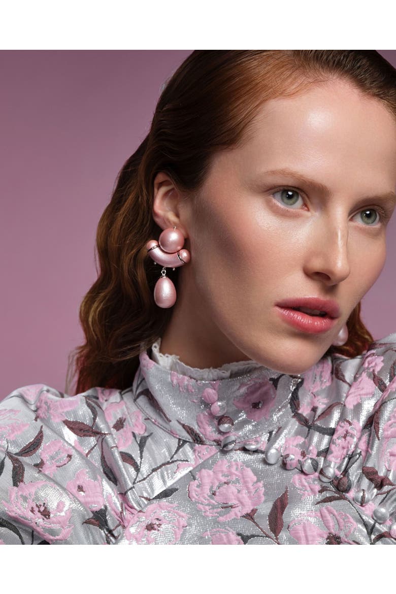 Aria Earrings, Alternate, color, Nectar Pink