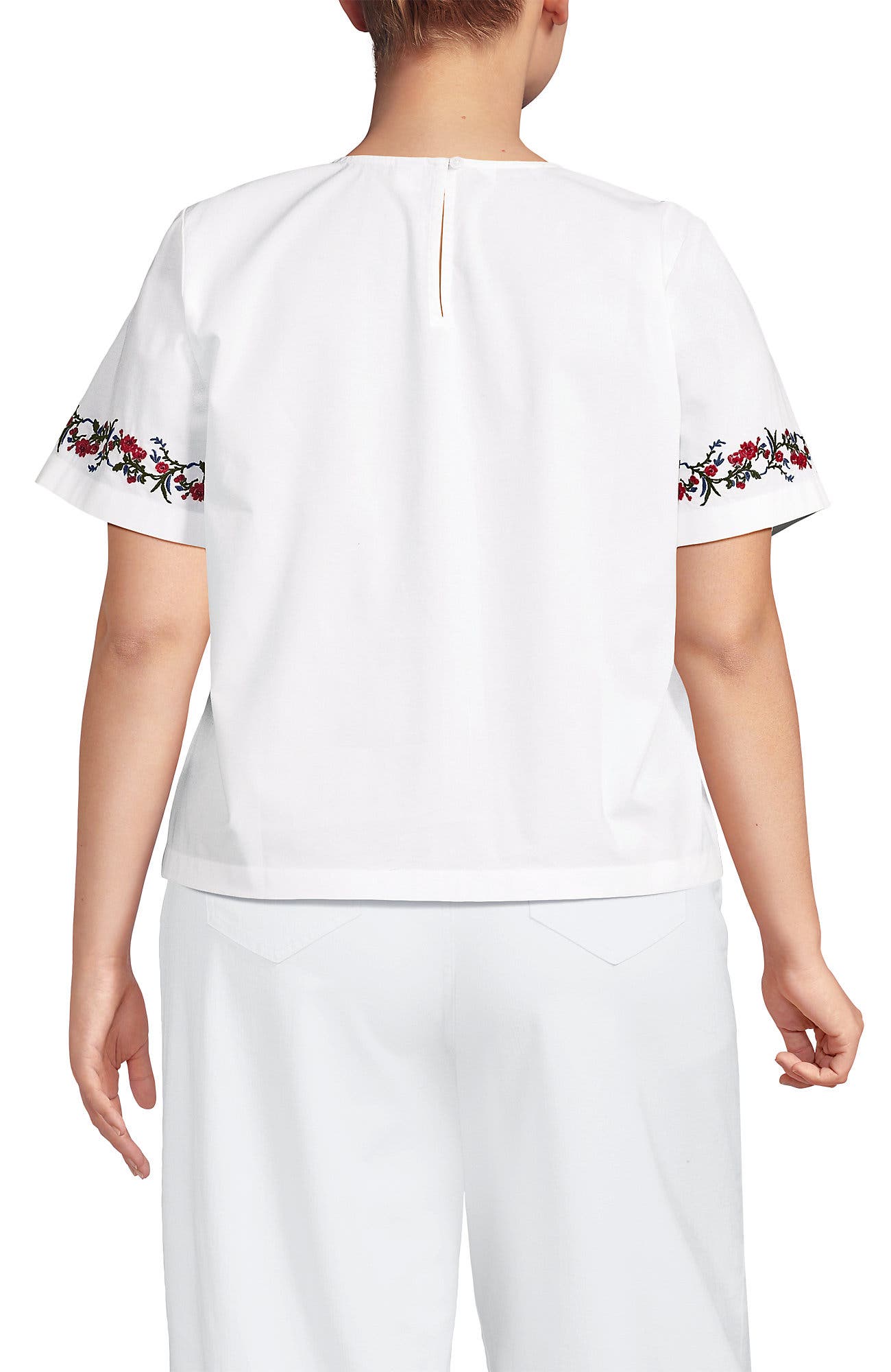 Poplin Eyelet Back Tie Shirt - image 2