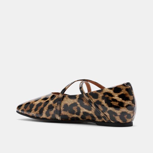 Marc Nolan Billie Patent Leather Mary Jane Flats In Brown