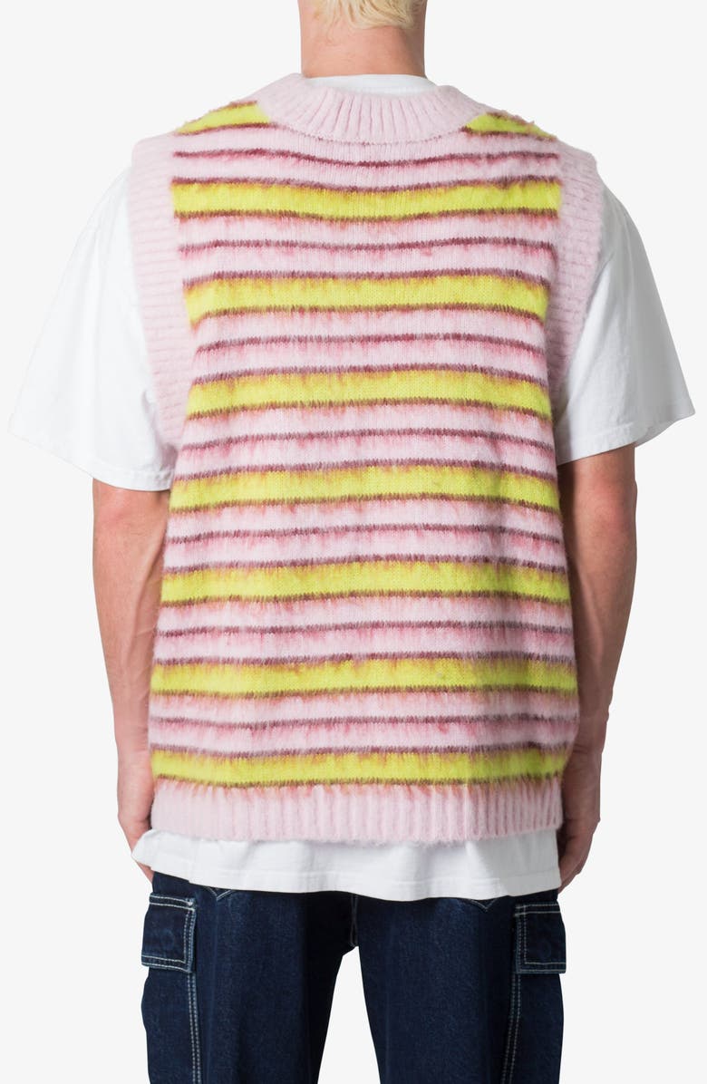 mnml Striped Faux Mohair Sweater Vest, Alternate, color, Purple