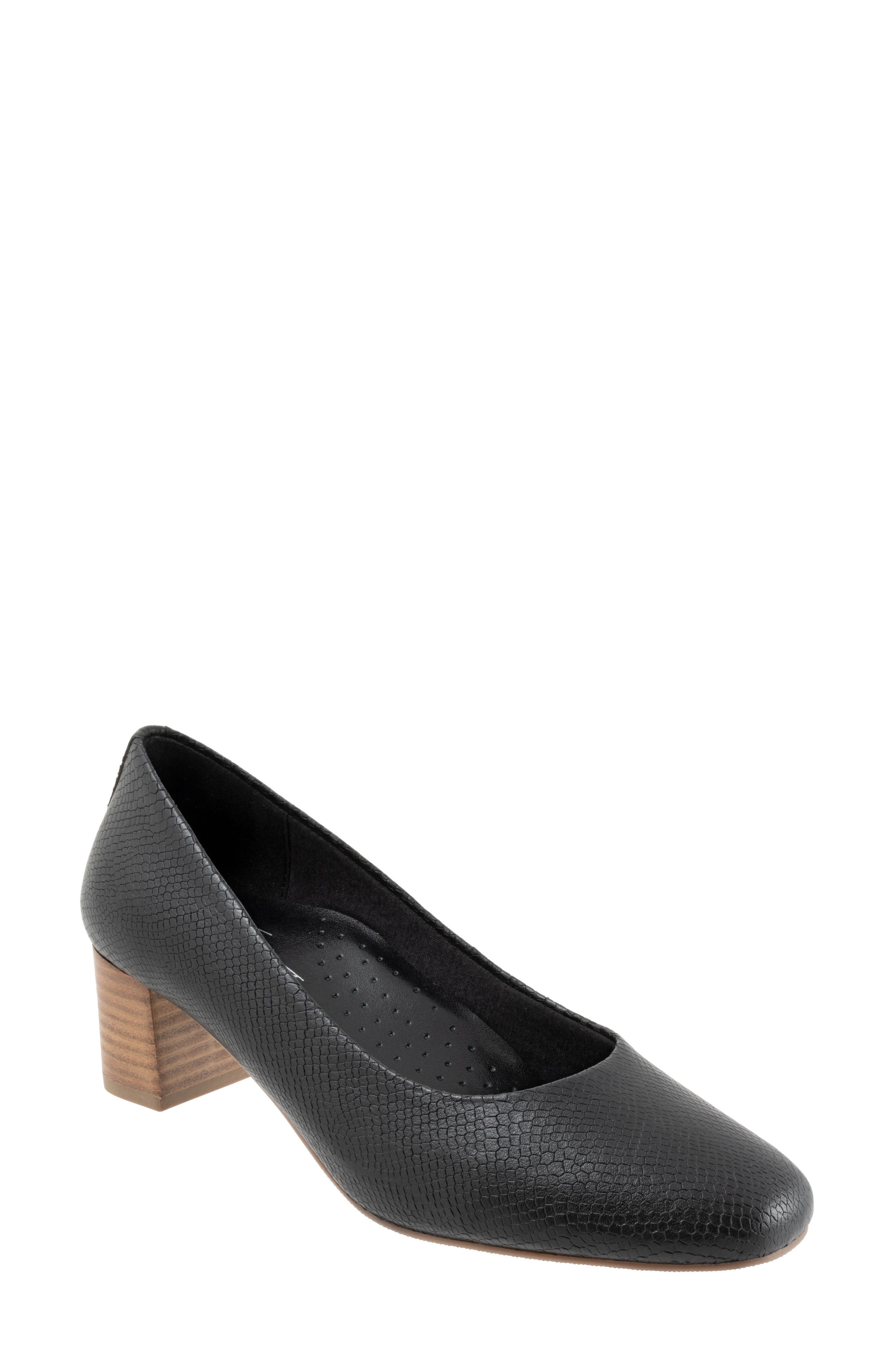 Daria Block Heel Pump, Main, color, BLACK SNAKE