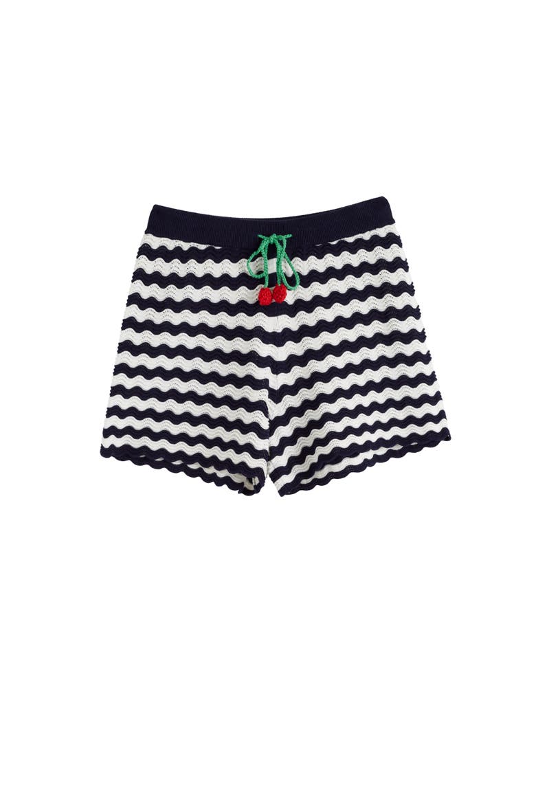 Cotton Cherry Crochet Shorts, Alternate, color, Blue/Cream