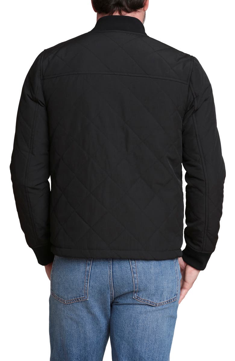 Bagatelle Quilted Bomber Jacket, Alternate, color, Black