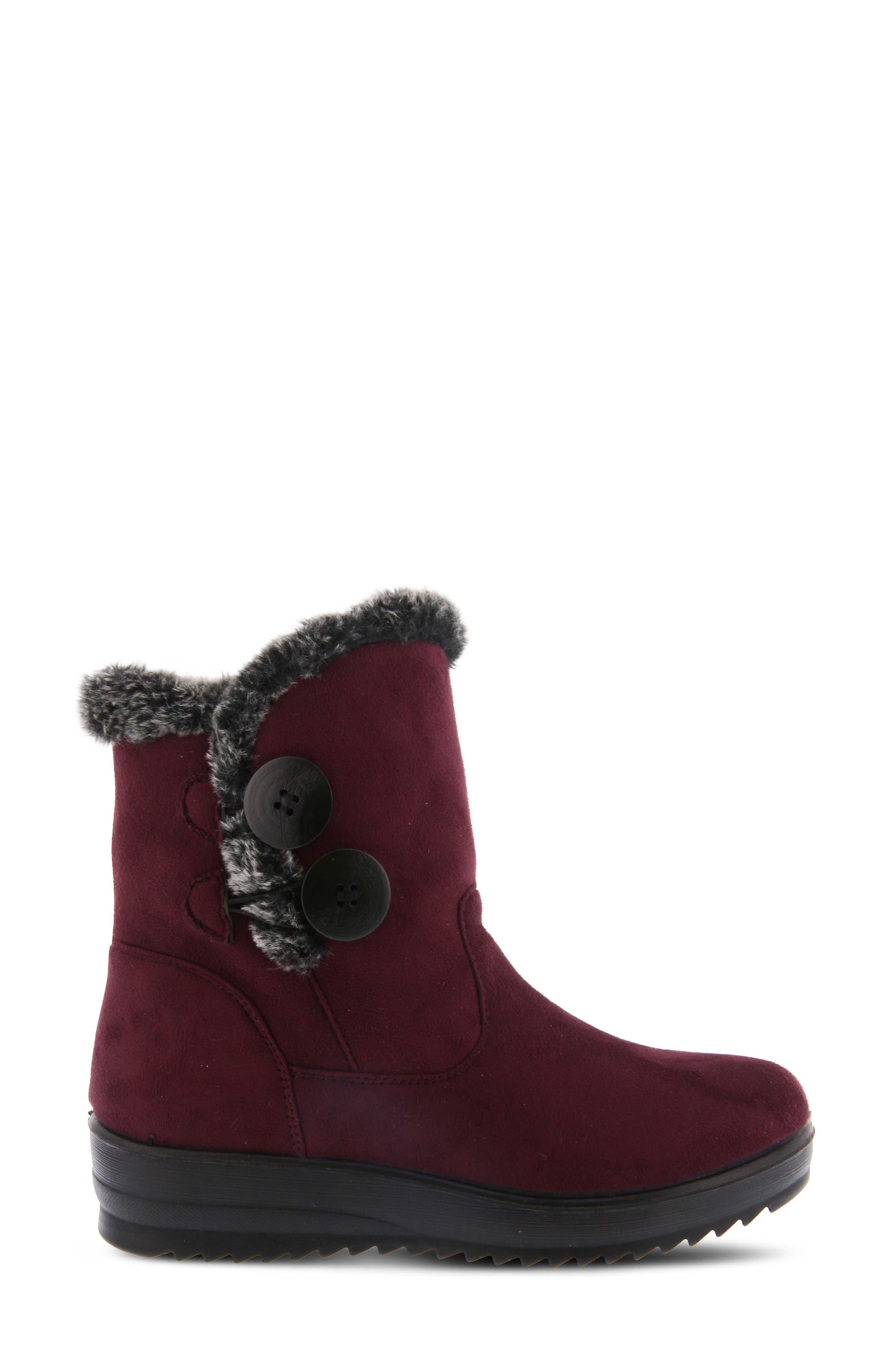 Istra Waterproof Winter Boot, Alternate, color, BURGUNDY FAUX FUR