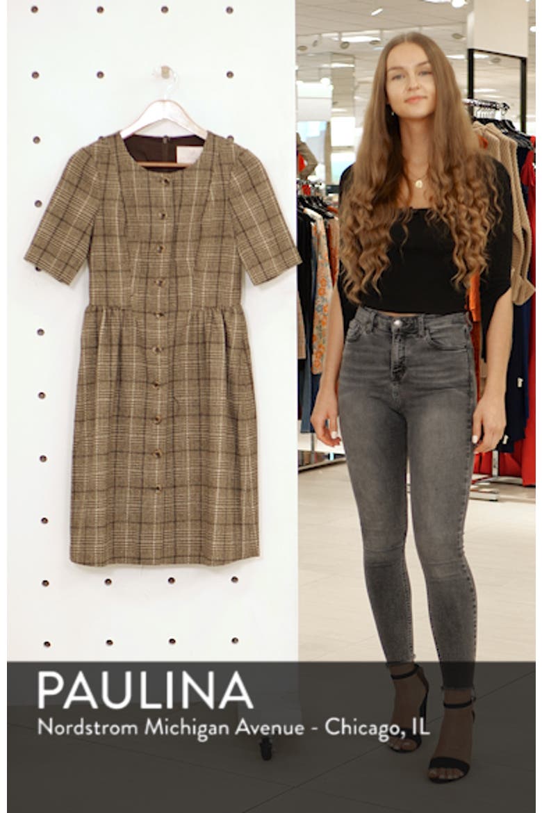 Jeanie Woodland Plaid Button Front Dress video