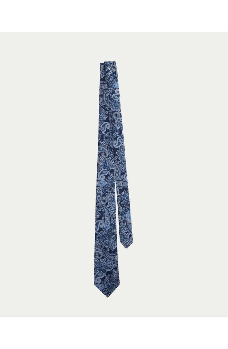 Knottery & Co Paisley Silk Jacquard Tie, Alternate, color, Navy
