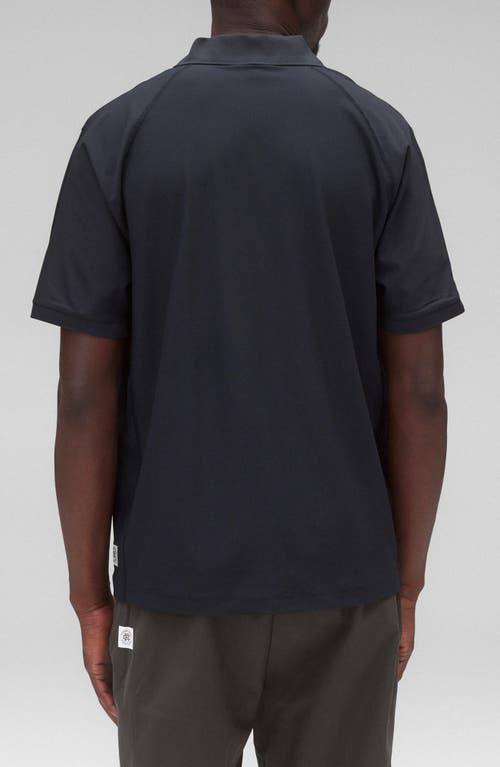 Reigning Champ Tech Pique Playoff Polo Navy In Navy