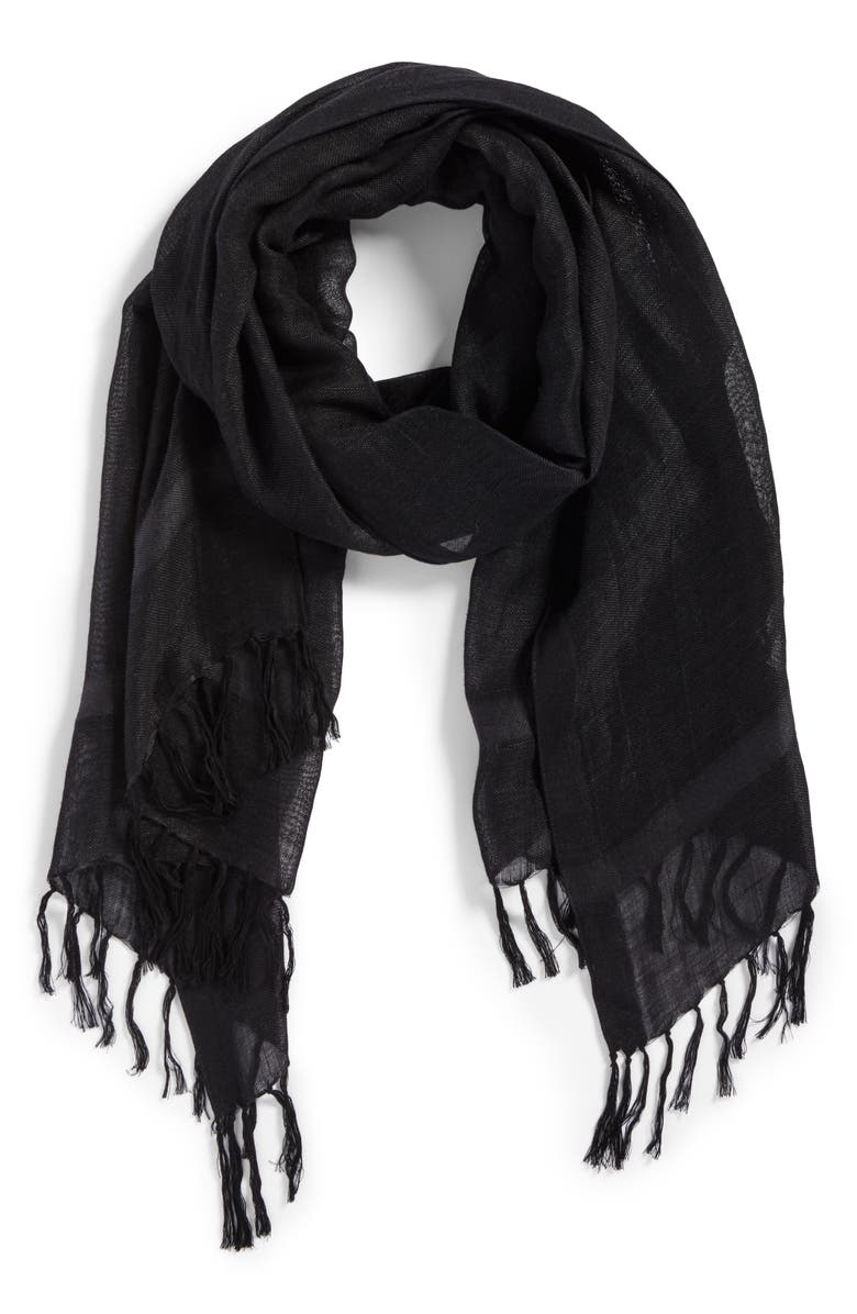 Nordstrom Linen Blend Scarf, Alternate, color,