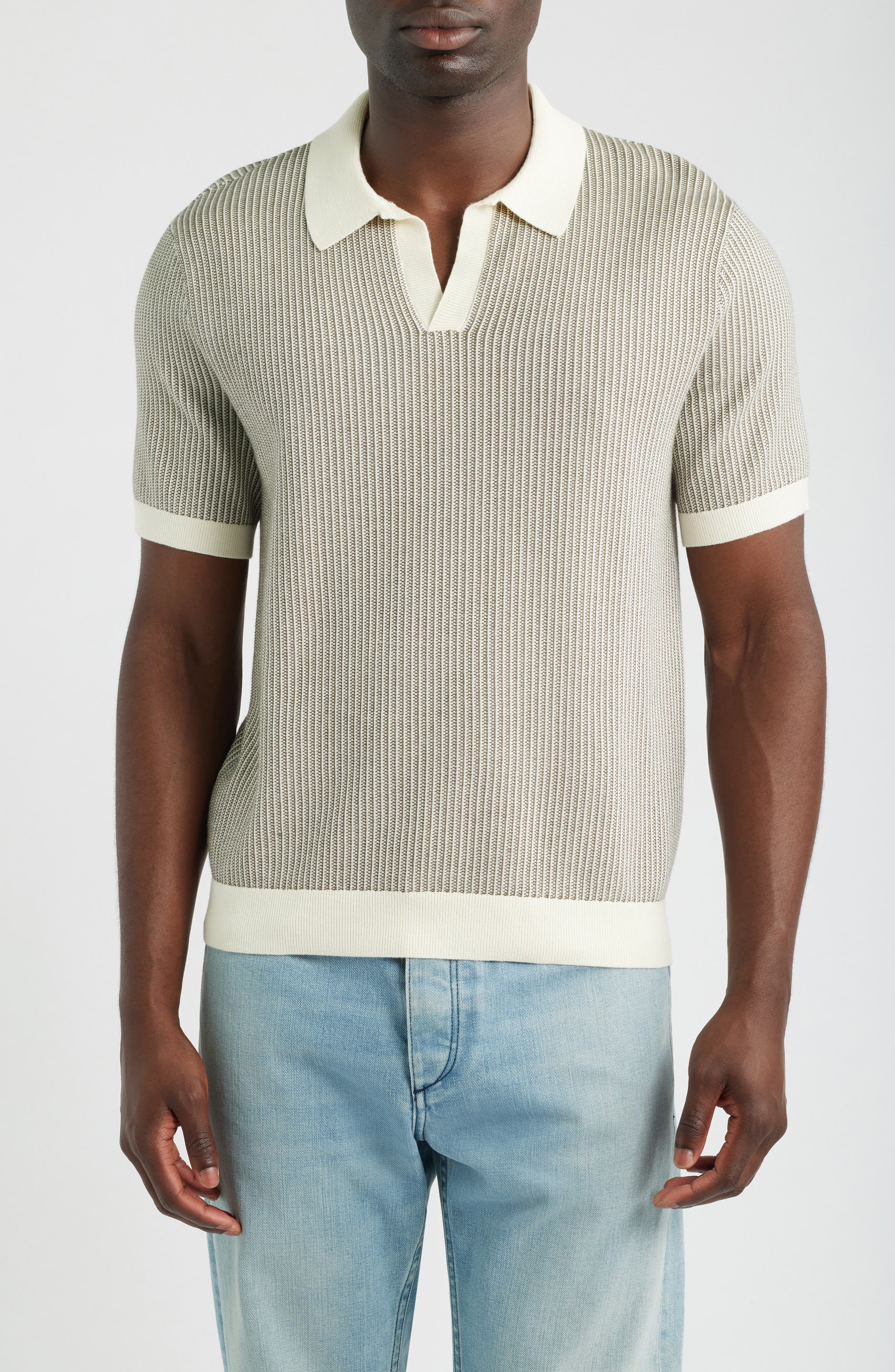 Madewell Johnny Collar Tuck Stitch Polo