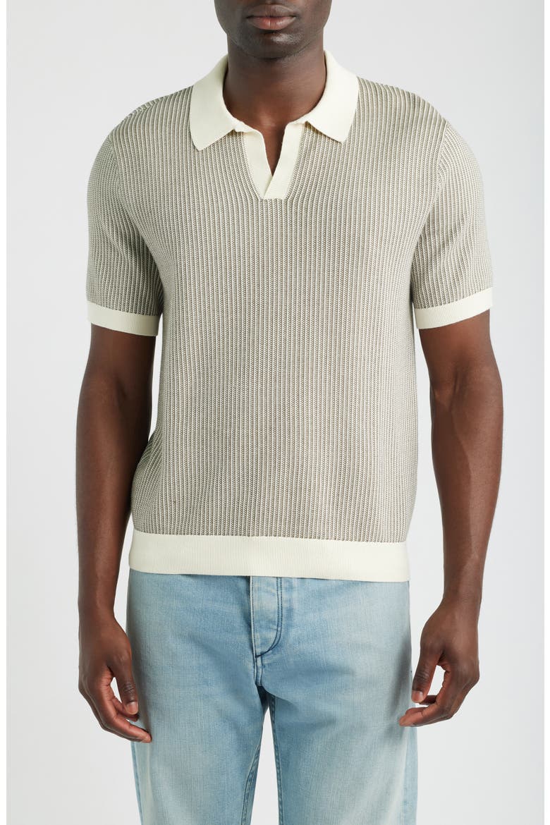 Johnny Collar Tuck Stitch Polo, Main, color, FADED IVY