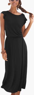 LASCANA Flutter Sleeve Dress