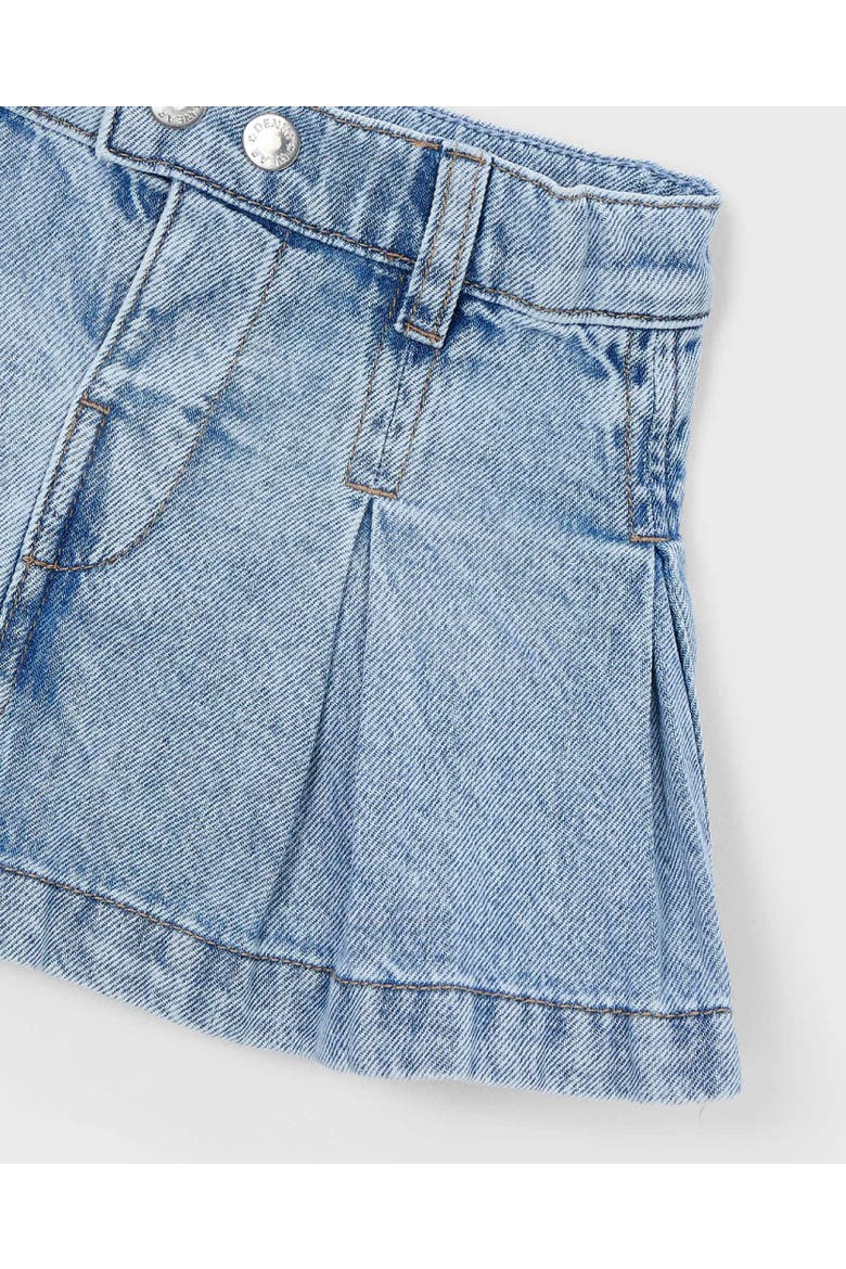 Denim Pleated Skirt, Alternate, color, Blue