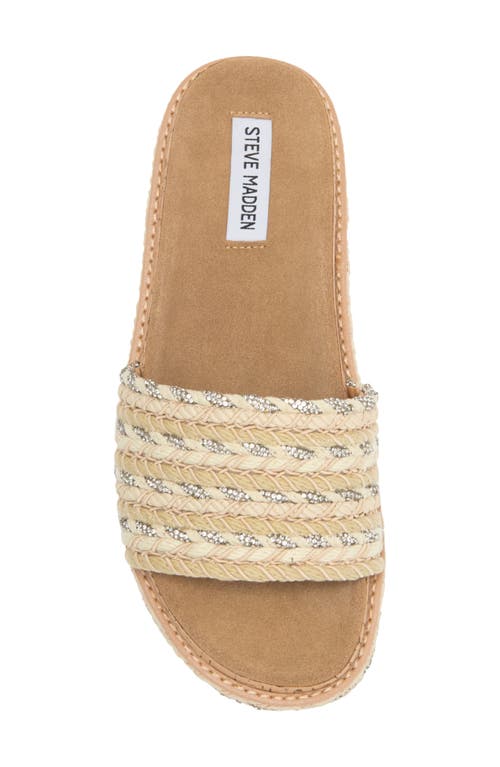 Steve Madden Women's Bellar Raffia Platform Footbed Slide Sandals In Natural Multi
