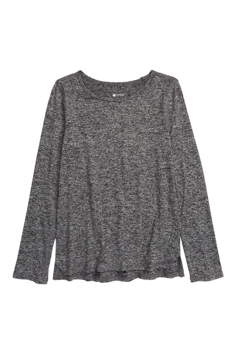 Kids' Liana Restore Soft Long Sleeve Shirt, Main, color, BLACK