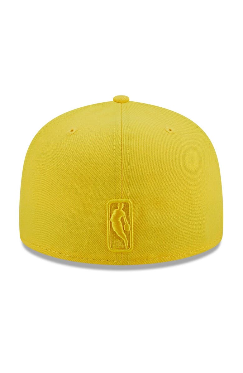 New Era Men's New Era Yellow Indiana Pacers Color Pack 59FIFTY Fitted Hat, Alternate, color,
