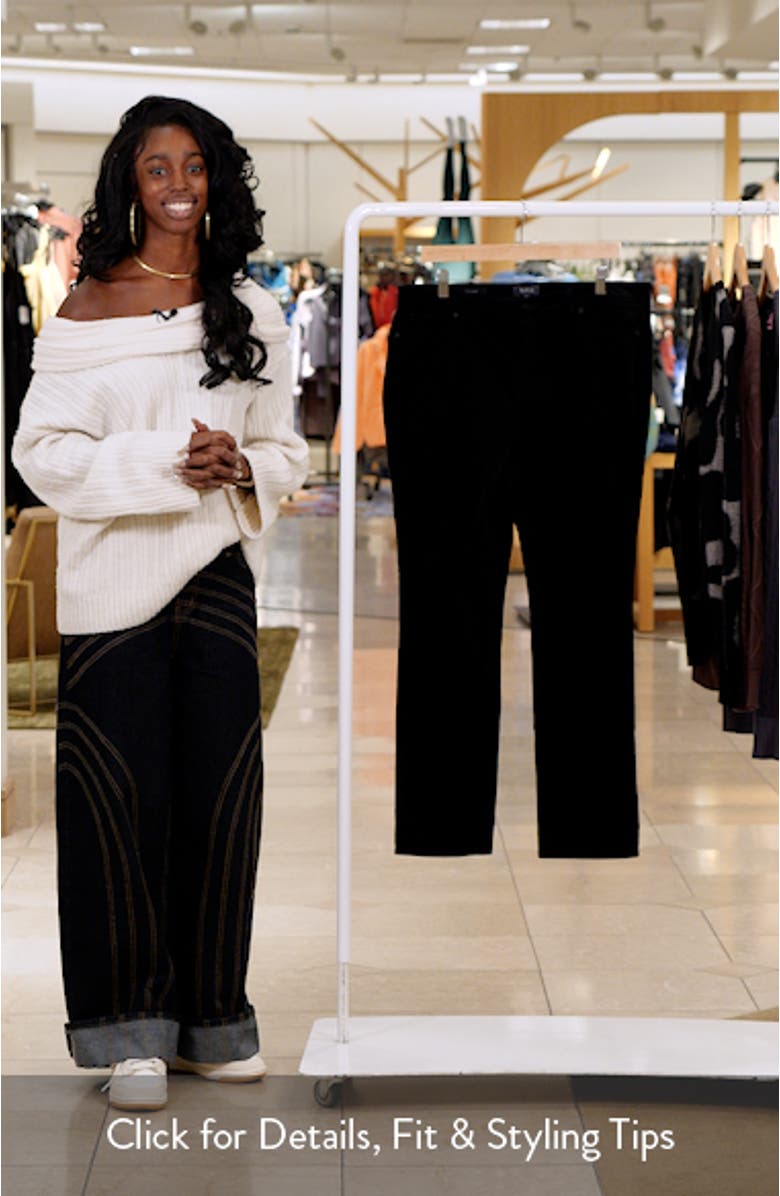 Sheri Slim Fit Velvet Pants, sales video thumbnail