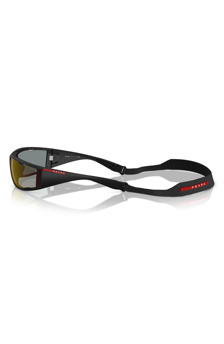 Prada Linea Rossa 85mm Rectangular Sunglasses, Alternate, color,