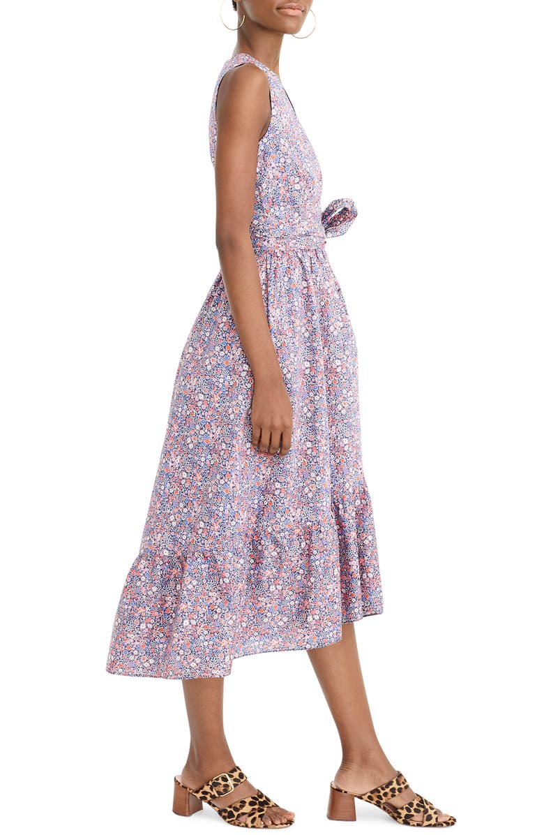 J.Crew Liberty<sup>®</sup> Kayoko Floral Sleeveless Faux Wrap Dress, Alternate, color, 
