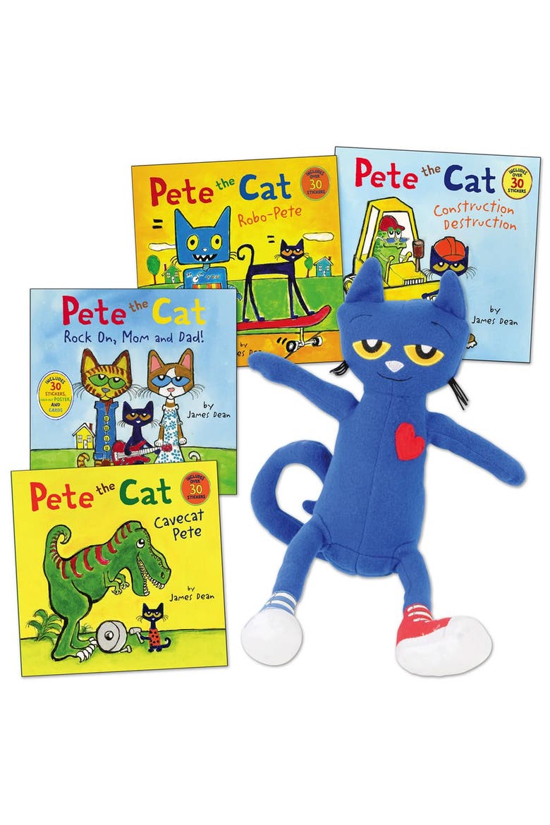 Pete the Cat Doll and 4 Paperback Book Set, Main, color, Blue
