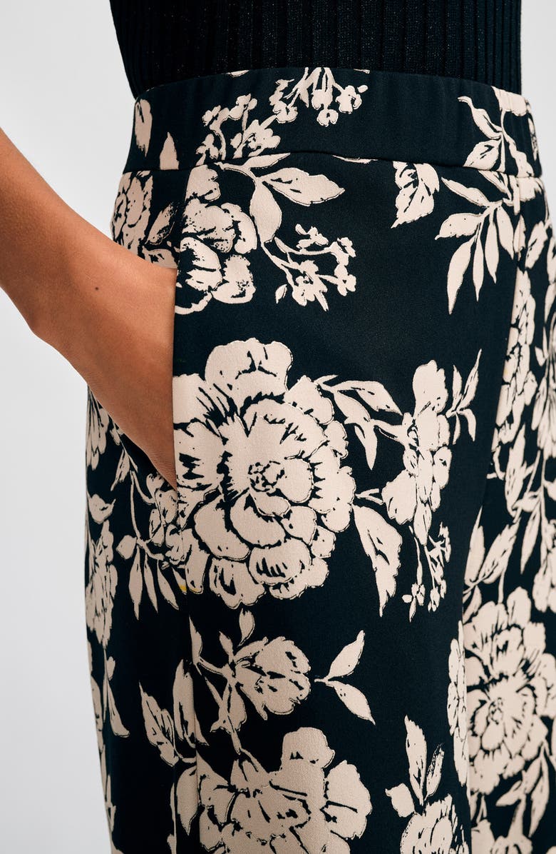 Isaac Mizrahi New York Floral Wide Leg Pants, Alternate, color, 