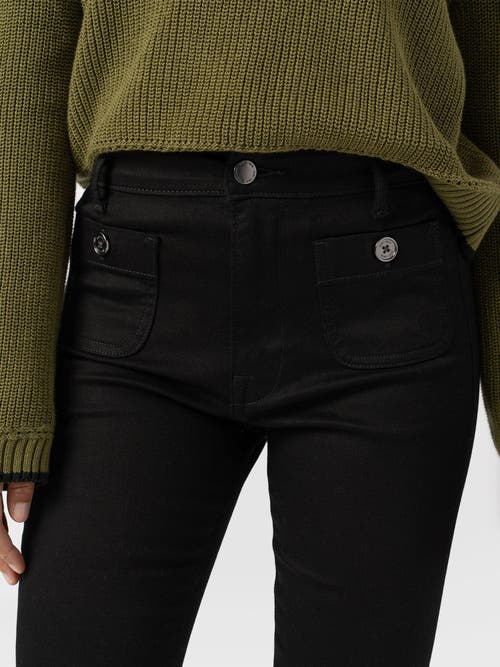 Saint + Sofia Bowie Stretch Flare Jeans In Black