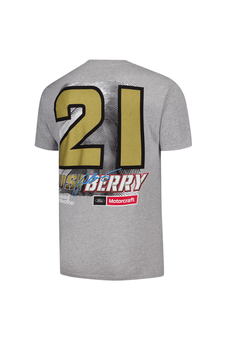Men's Classic Ink Heather Gray Josh Berry 2-Spot T-Shirt, Alternate, color, Heather Gray