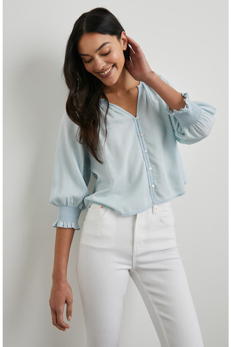 Mariah Chambray Shirt, Alternate, color, LIGHT VINTAGE