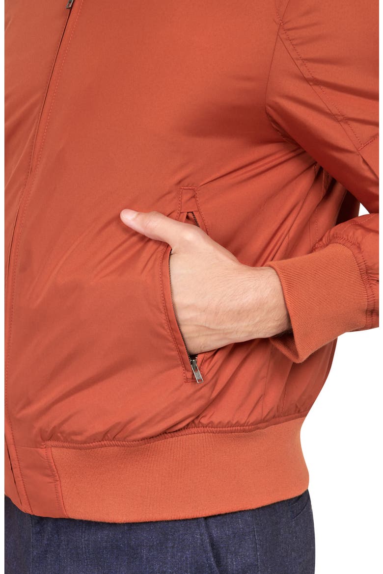 Solid Water Repellent Bomber Jacket, Alternate, color, ORANGE