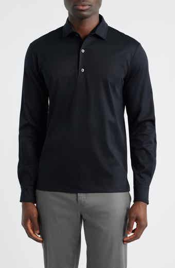 Aurélien Mercerized Cotton Long Sleeve Polo