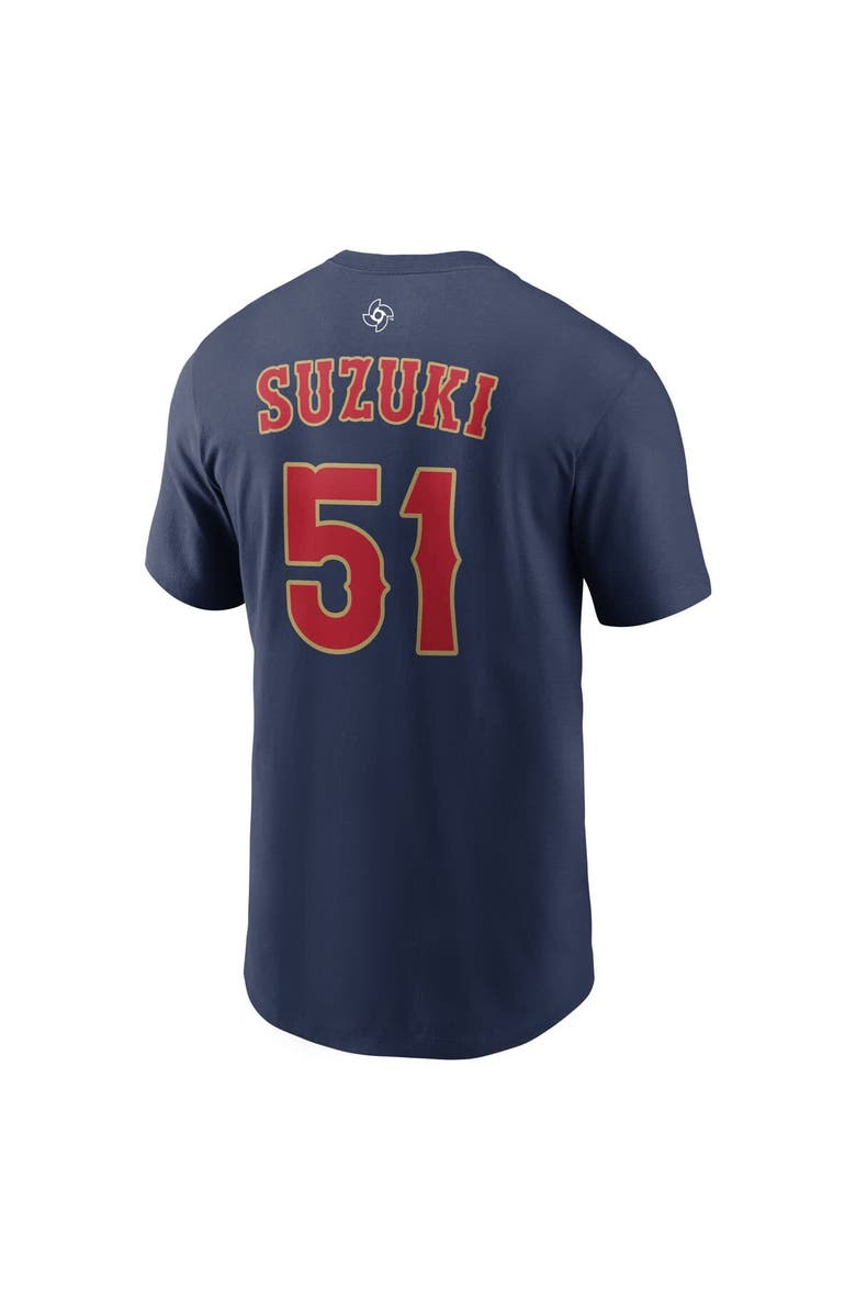 Nike Men's Nike Seiya Suzuki Navy Japan Baseball 2026 World Baseball Classic Name & Number T-Shirt, Alternate, color, Navy