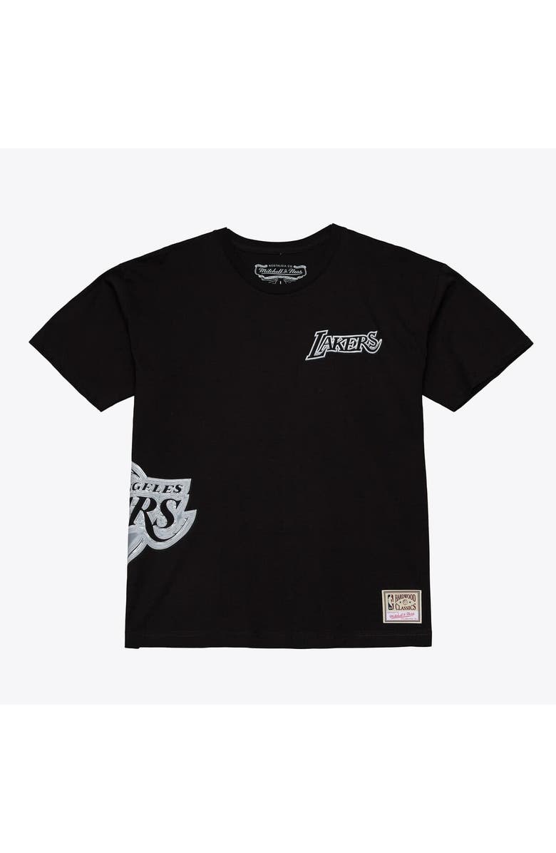 Mitchell & Ness Men's Mitchell & Ness Black Los Angeles Lakers Chrome Heritage T-Shirt, Main, color, Black