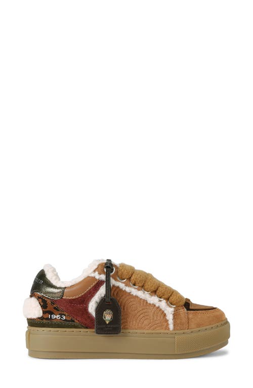 Kurt Geiger London Southbank Tag Platform Sneaker In Brown