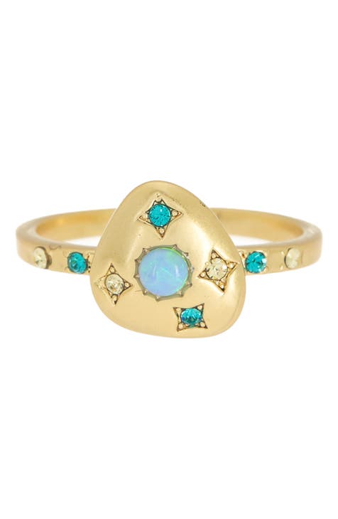 Opal Crystal Ring