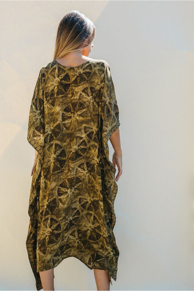 Long Caftan Luna, Alternate, color, Green