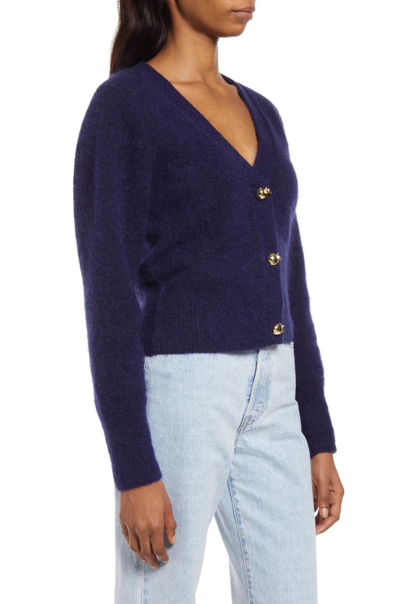 & Other Stories Golden Button V-Neck Cardigan, Alternate, color,