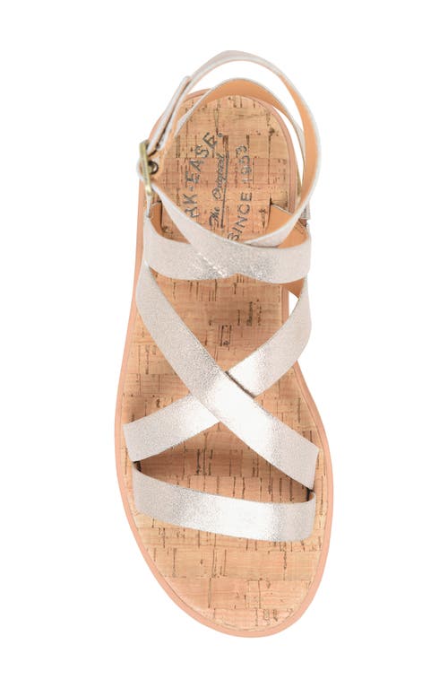 Kork-ease ® Bryleigh Ankle Strap Sandal In Soft Gold Metallic Leather