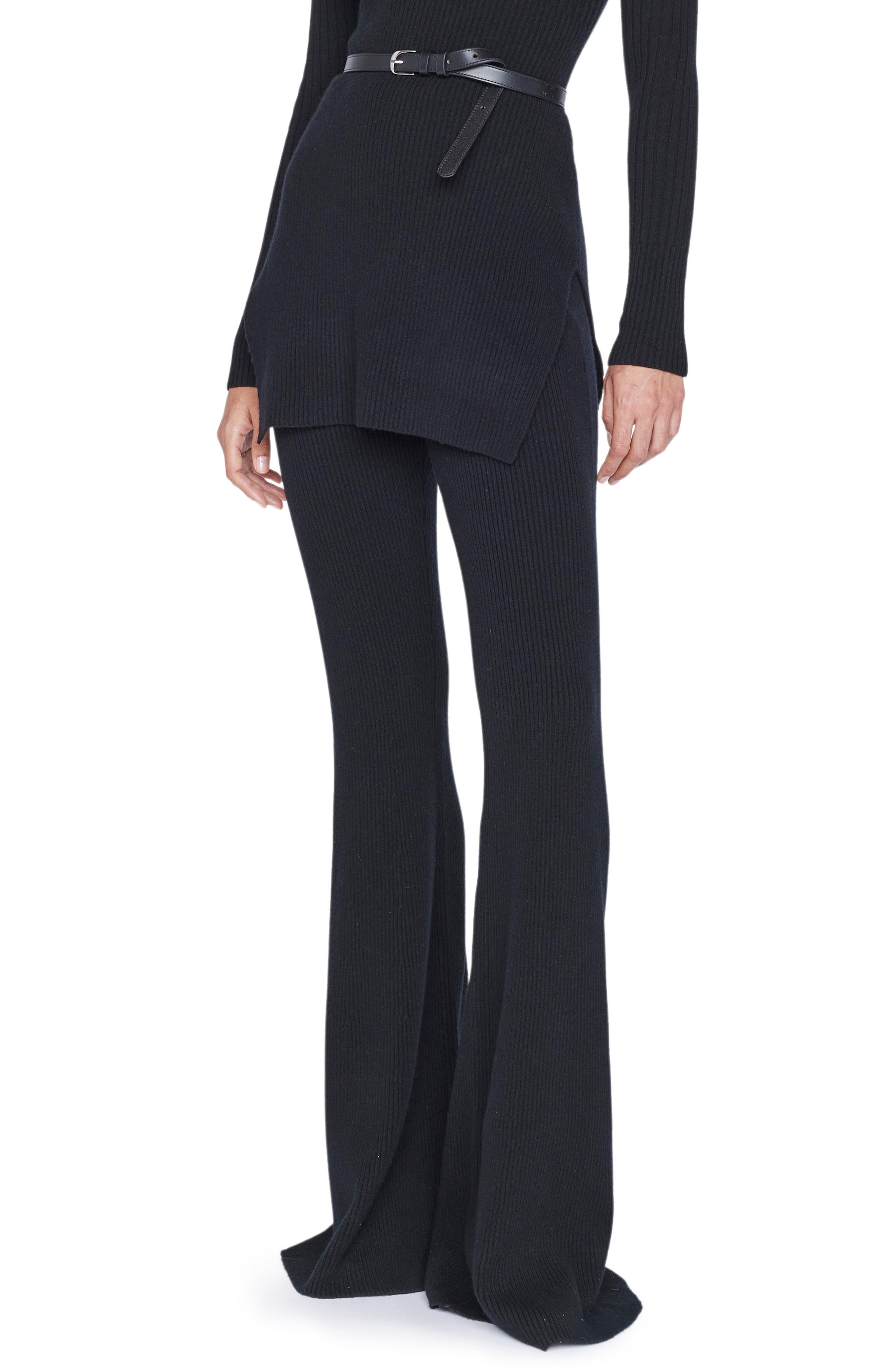 FRAME Rib Cashmere Blend Flare Pants