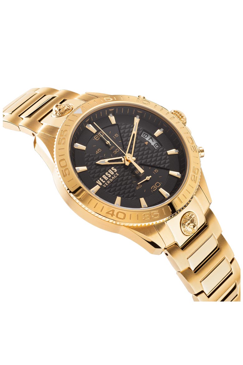 Griffith Chronograph Bracelet Watch, Alternate, color, IP YELLOW GOLD