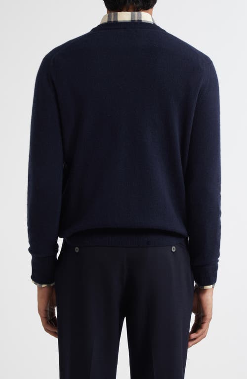 Sunspel Cashmere Crewneck Sweater In Blue