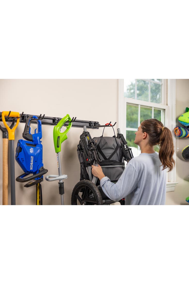 64" Modular Multi-Use Adjustable Garage Organizer -Holds 600 lbs, Alternate, color, Black