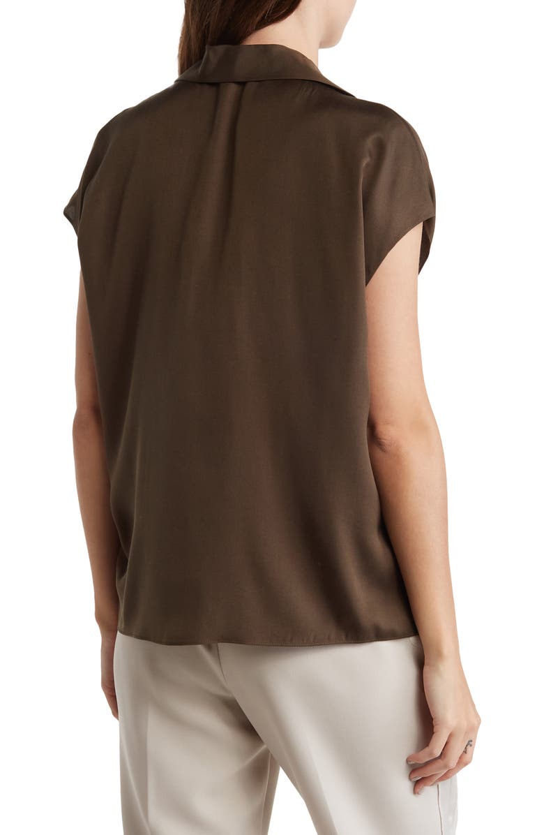 Vince Shaped Collar Cap Sleeve Blouse, Alternate, color, Eden
