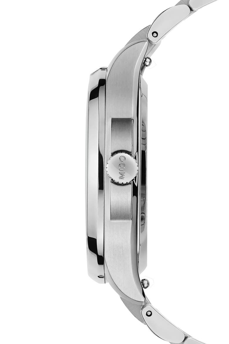 Multifort Diamond Square Automatic Bracelet Watch, 35mm, Alternate, color, BLUE MOTHER OF PEARL