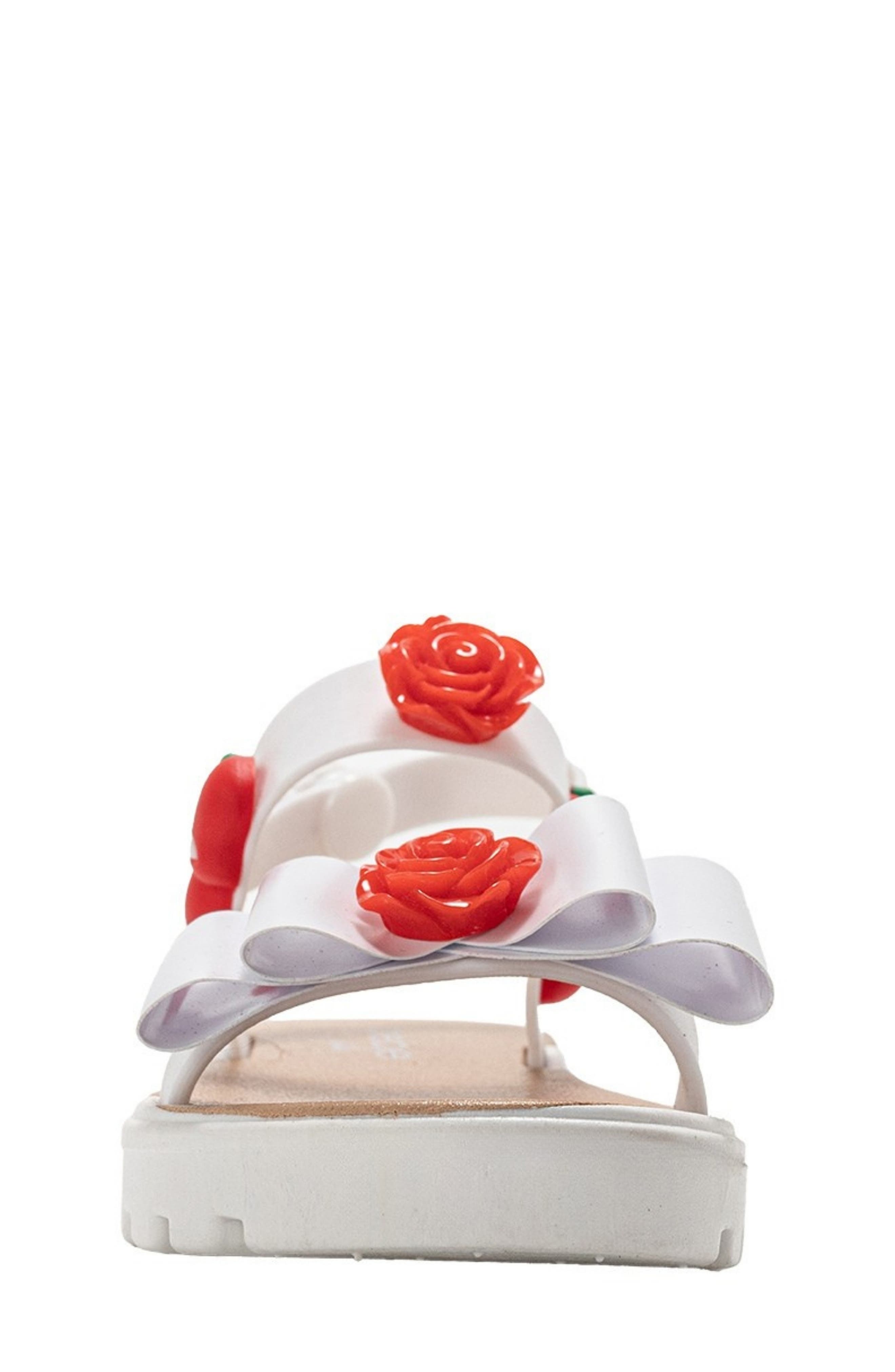 bebe Pia Cherry Sandal, Alternate, color, White