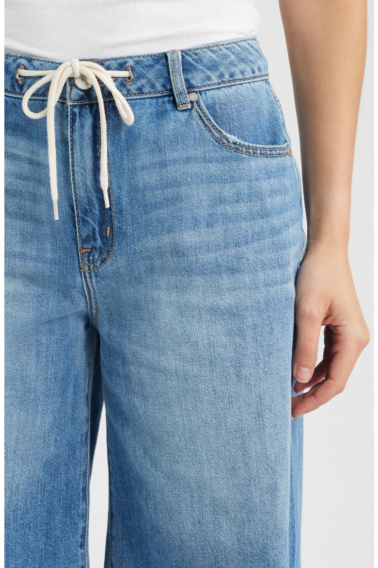 Raw Hem Drawstring Long Denim Shorts, Alternate, color, YONKERS